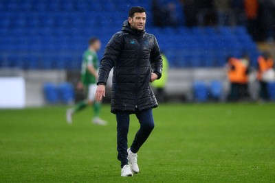 240126 - Cardiff City v Stockport County - Sky Bet League 1 - Brian Barry-Murphy, Cardiff City Manager at full time