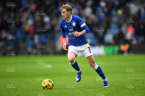 240126 - Cardiff City v Stockport County - Sky Bet League 1 - Joel Bagan of Cardiff City