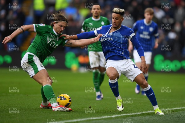 240126 - Cardiff City v Stockport County - Sky Bet League 1 - Callum Robinson of Cardiff City