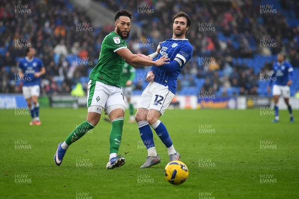 240126 - Cardiff City v Stockport County - Sky Bet League 1 - Calum Chambers of Cardiff City
