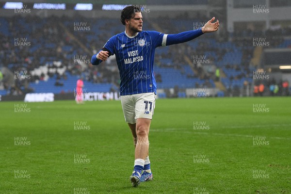 240126 - Cardiff City v Stockport County - Sky Bet League 1 - Ollie Tanner of Cardiff City