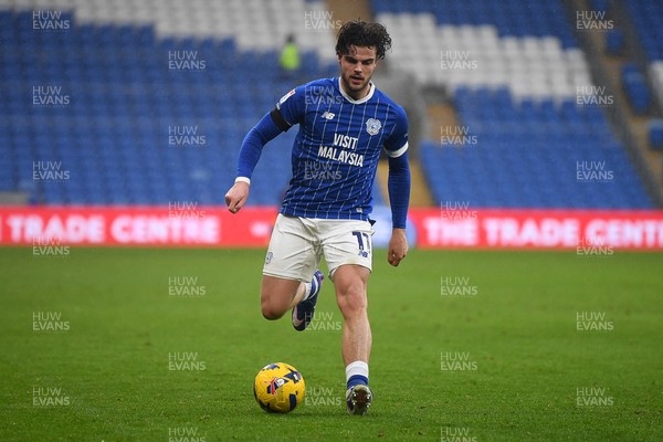 240126 - Cardiff City v Stockport County - Sky Bet League 1 - Ollie Tanner of Cardiff City