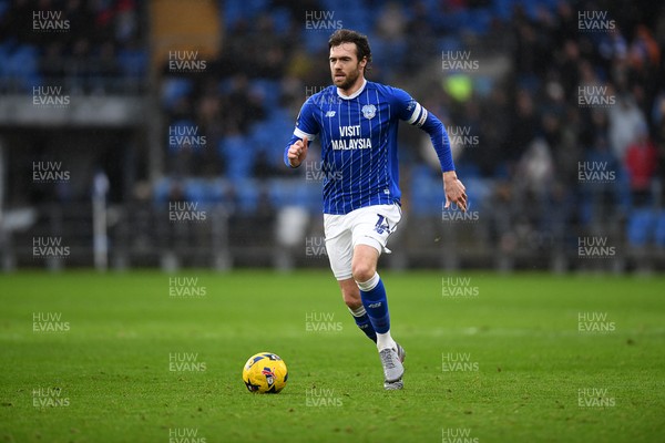 240126 - Cardiff City v Stockport County - Sky Bet League 1 - Calum Chambers of Cardiff City
