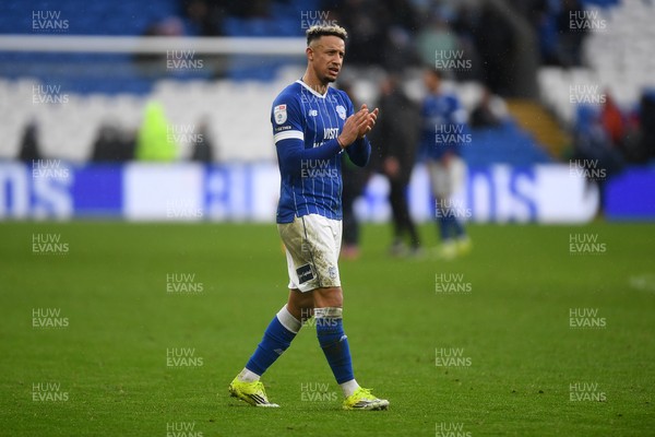 240126 - Cardiff City v Stockport County - Sky Bet League 1 - Callum Robinson of Cardiff City at full time