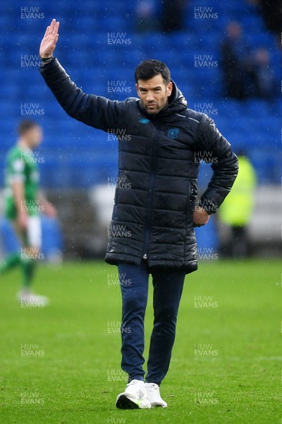 240126 - Cardiff City v Stockport County - Sky Bet League 1 - Brian Barry-Murphy, Cardiff City Manager at full time