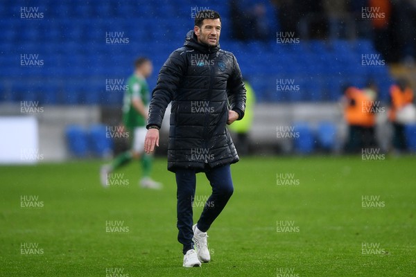 240126 - Cardiff City v Stockport County - Sky Bet League 1 - Brian Barry-Murphy, Cardiff City Manager at full time