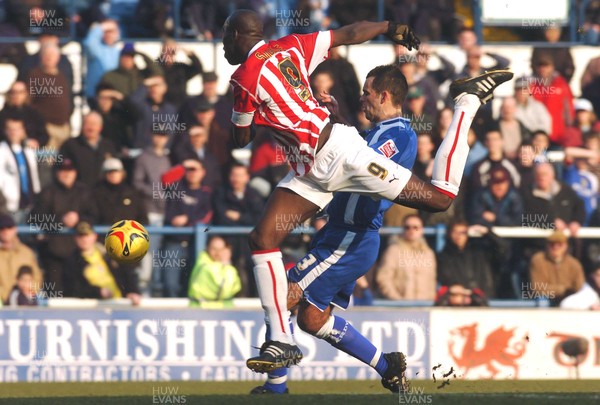 110206 - Cardiff City v Stoke City Stoke's Mamaday Sidibe tries to get past Chris Barker 