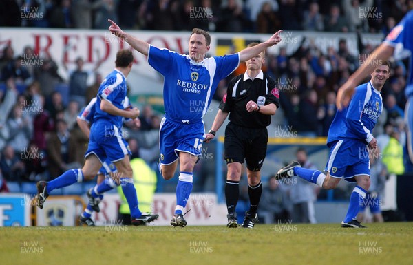 110206Cardiff City v Stoke Cardiff's Kevin Cooper celebrates his goal 