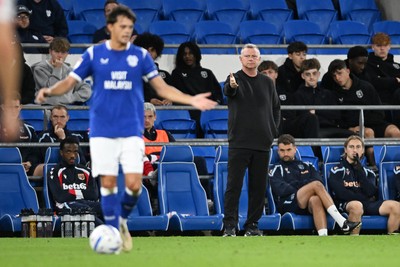 080926 - Cardiff City v Stoke City - Sky Bet Championship - Mark Robins, Stoke Manager