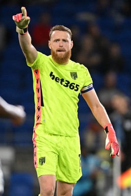 080926 - Cardiff City v Stoke City - Sky Bet Championship - Viktor Johansson of Stoke