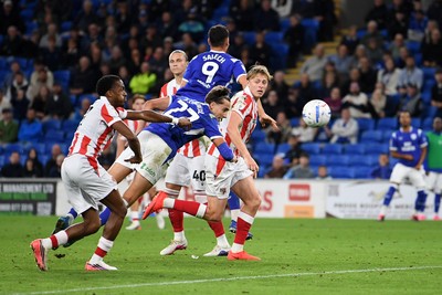 080926 - Cardiff City v Stoke City - Sky Bet Championship - Joel Colwill of Cardiff City scores a goal
