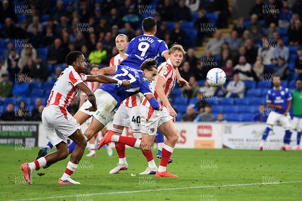 080926 - Cardiff City v Stoke City - Sky Bet Championship - Joel Colwill of Cardiff City scores a goal