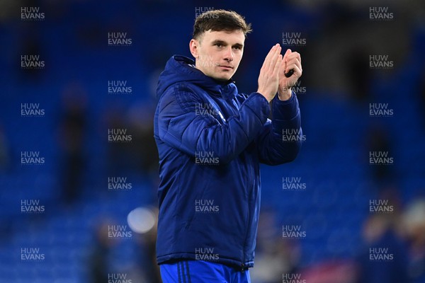 160322 - Cardiff City v Stoke City - Sky Bet Championship - Mark Harris of Cardiff City applauds the fans at the final whistle 