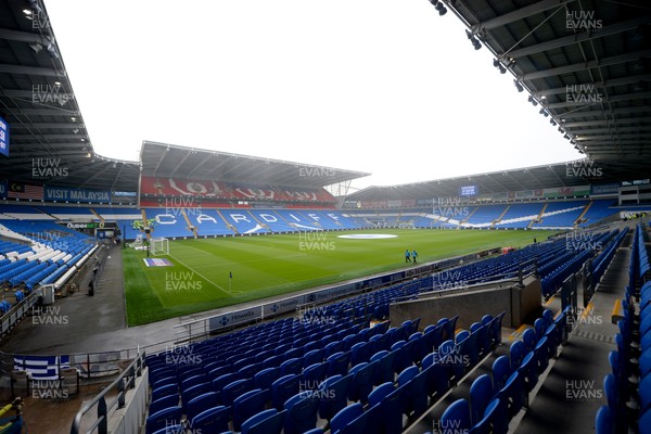 100824 - Cardiff City v Sunderland - Sky Bet Championship - A general view of the Cardiff City Stadium as the rain pours ahead of the season opener