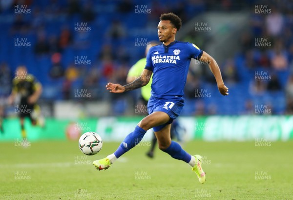 100821 - Cardiff City v Sutton United, EFL Carabao Cup - Josh Murphy of Cardiff City races through on his way to scoring Cardiff's third goal