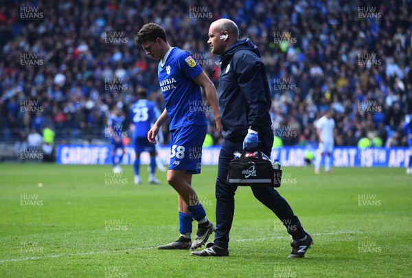 010423 - Cardiff City v Swansea City - EFL SkyBet Championship - Perry Ng of Cardiff City limps off