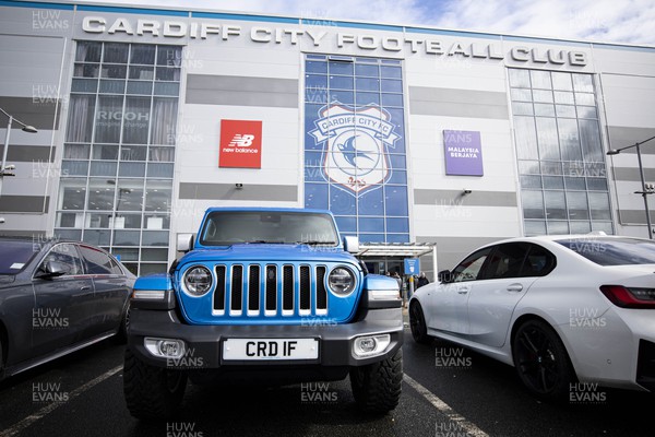 010423 - Cardiff City v Swansea City - Sky Bet Championship - Nathaniel Cars Jeep outside the main stand ahead of the match