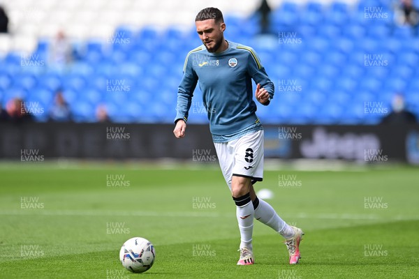 020422 - Cardiff City v Swansea City - Sky Bet Championship - Matt Grimes of Swansea City during the pre-match warm-up 