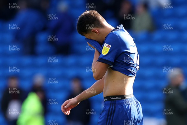 020422 - Cardiff City v Swansea City, South Wales derby - SkyBet Championship - Dejected Perry Ng of Cardiff City at full time