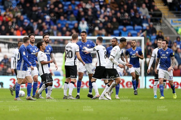 120120 - Cardiff City v Swansea City - SkyBet Championship - Tensions between the two sides boil over in the first half