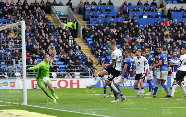 120120 - Cardiff City v Swansea City, Sky Bet Championship - Cardiff City goalkeeper Alex Smithies looks on as Ben Wilmot of Swansea City fails to get a shot at goal