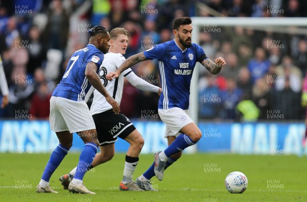 120120 - Cardiff City v Swansea City, Sky Bet Championship - Marlon Pack of Cardiff City looks to win the ball