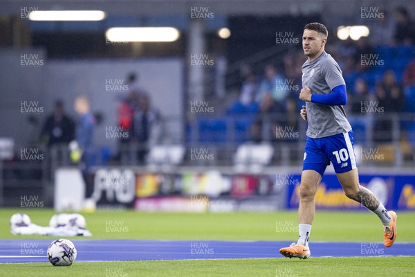 160923 - Cardiff City v Swansea City - Sky Bet Championship - Aaron Ramsey of Cardiff City during the warm up