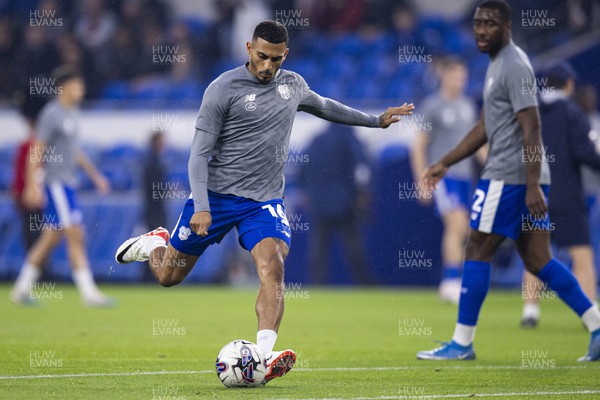 160923 - Cardiff City v Swansea City - Sky Bet Championship - Karlan Grant of Cardiff City during the warm up