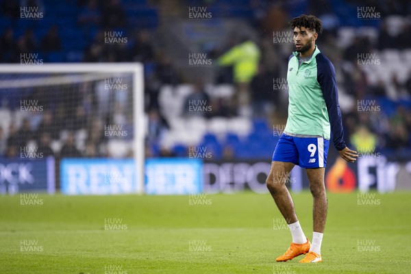 160923 - Cardiff City v Swansea City - Sky Bet Championship - Kion Etete of Cardiff City during the warm up