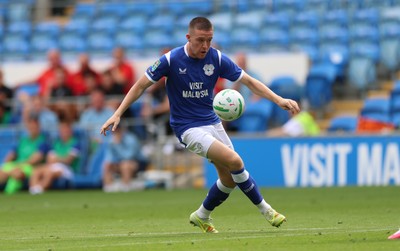 080826 - Cardiff City v Swindon Town, EFL Carabao Cup - Jack Moylan of Cardiff City looks to shoot at goal