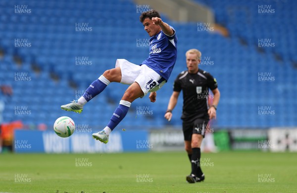 080826 - Cardiff City v Swindon Town, EFL Carabao Cup - Alex Robertson of Cardiff City looks to fire a shot at goal