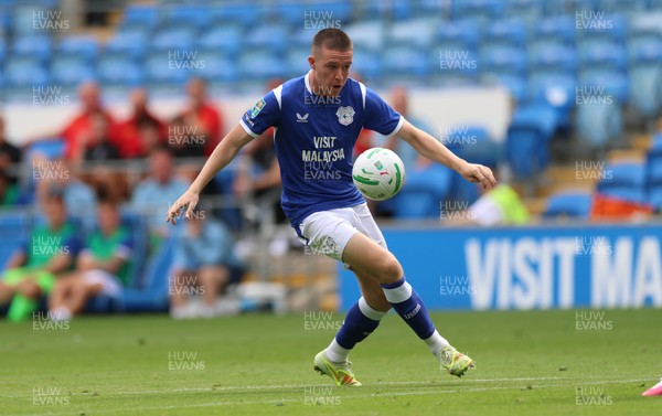 080826 - Cardiff City v Swindon Town, EFL Carabao Cup - Jack Moylan of Cardiff City looks to shoot at goal