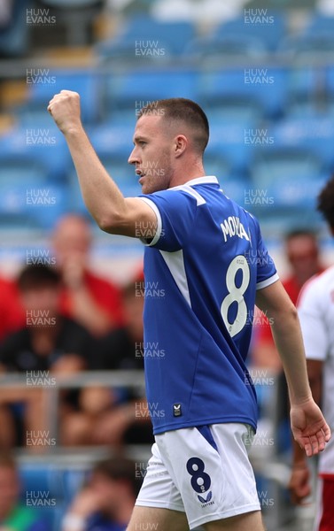 080826 - Cardiff City v Swindon Town, EFL Carabao Cup - Jack Moylan of Cardiff City celebrates after scoring the third goal