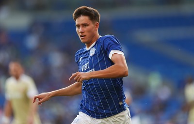 120825 - Cardiff City v Swindon Town, EFL Carabao Cup, Round 1 - Rubin Colwill of Cardiff City