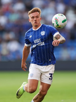 120825 - Cardiff City v Swindon Town, EFL Carabao Cup, Round 1 - Isaak Davies of Cardiff City