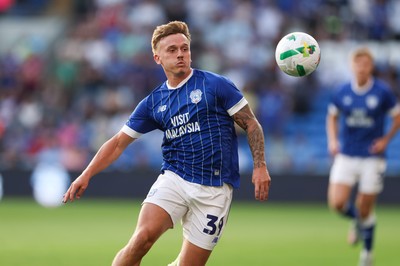 120825 - Cardiff City v Swindon Town, EFL Carabao Cup, Round 1 - Isaak Davies of Cardiff City