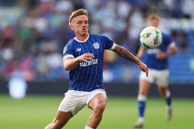 120825 - Cardiff City v Swindon Town, EFL Carabao Cup, Round 1 - Isaak Davies of Cardiff City