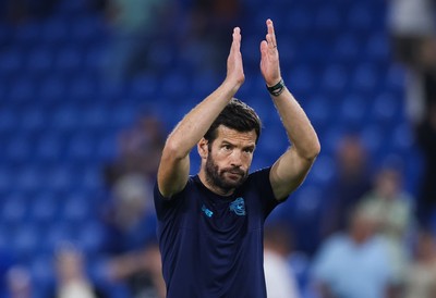 120825 - Cardiff City v Swindon Town, EFL Carabao Cup, Round 1 - Cardiff City head coach Brian Barry-Murphy applauds fans at the end of the match
