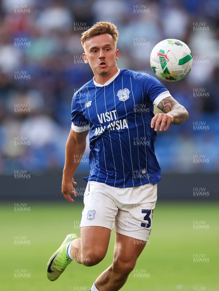 120825 - Cardiff City v Swindon Town, EFL Carabao Cup, Round 1 - Isaak Davies of Cardiff City