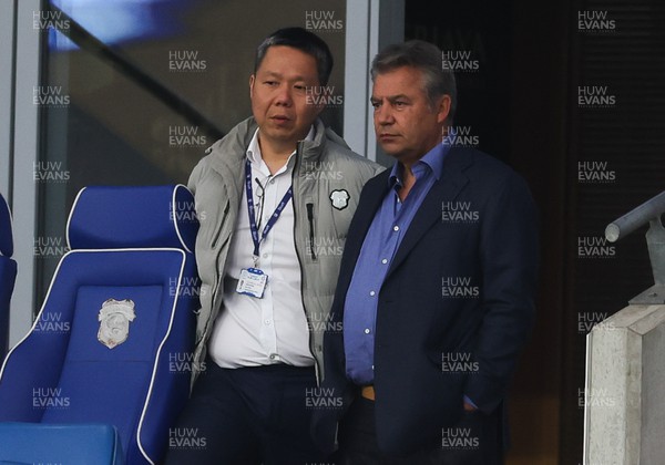 040723 - Cardiff City v The New Saints, Pre season friendly - Cardiff City FC Executive Director and CEO Ken Choo, with Mehmet Dalman, Chairman of Cardiff City during the match