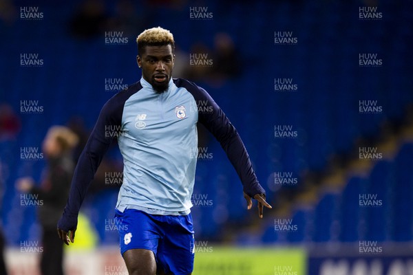 021122 - Cardiff City v Watford - Sky Bet Championship - Cedric Kipre of Cardiff City during the warm up