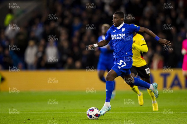 021122 - Cardiff City v Watford - Sky Bet Championship - Niels Nkounkou of Cardiff City in action
