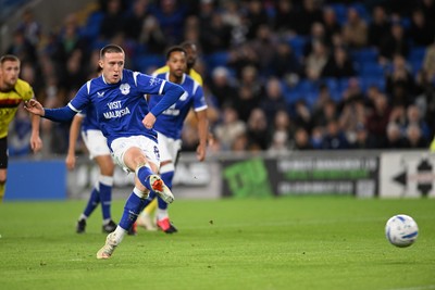 131026 - Cardiff City v Watford - Sky Bet Championship - Jack Moylan of Cardiff City scores the first goal of the game from the penalty spot