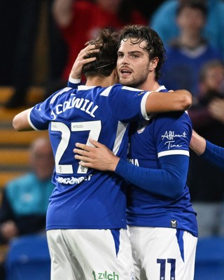 131026 - Cardiff City v Watford - Sky Bet Championship - Ollie Tanner of Cardiff City celebrates scoring his sides 4th goal