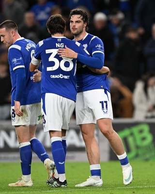 131026 - Cardiff City v Watford - Sky Bet Championship - Ollie Tanner of Cardiff City celebrates scoring his sides 4th goal