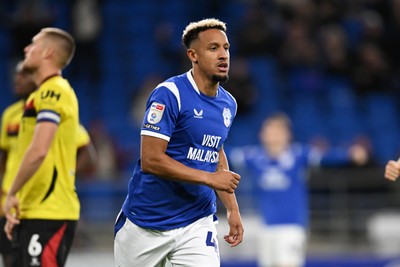131026 - Cardiff City v Watford - Sky Bet Championship - Callum Robinson of Cardiff City celebrates scoring a goal