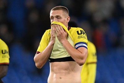 131026 - Cardiff City v Watford - Sky Bet Championship - Dejected Mattie Pollock of Watford at full time