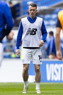 260425 - Cardiff City v West Bromwich Albion - Sky Bet Championship - David Turnbull of Cardiff City during the warm up