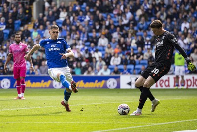 260425 - Cardiff City v West Bromwich Albion - Sky Bet Championship - Yousef Salech of Cardiff City in action