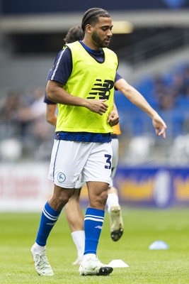 260425 - Cardiff City v West Bromwich Albion - Sky Bet Championship - Andy Rinomhota of Cardiff City during the warm up